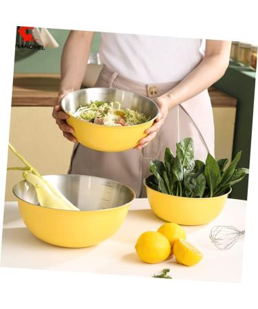 ABOOFAN Egg with Scale Stainless Mixing Bowls Containers with Lids Serving Dishes for Entertaining Steel Dip Bowls Kitchen Storage Bowl Fruit Storage Basin Stainless Steel 19X19CM As Shown - Buy Online on GoSupps.com