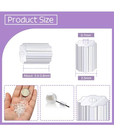 TOAOB 144pcs Clear Plastic Rubber Safety Earring Backs - Silicone Ear Nut Stoppers for Fish Hooks & Studs - Buy Online on GoSupps.com