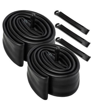 2-Pack 24" Bike Tubes 24x1.75/1.95/2.125 AV32mm Valve 24" Bicycle Tubes Compatible with 24x1.75 24x1.90 24x1.95 24x2.0 24x2.10 24x2.125 Mountain Bike Tire Tubes