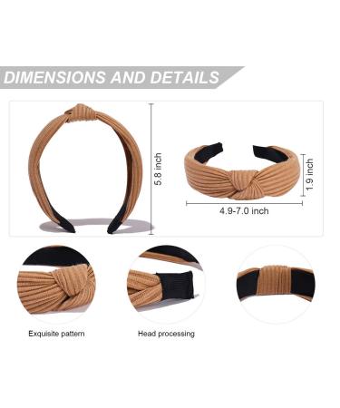 10 Pack Set of Elastic Turban Headbands for Women and Girls - Plain Colored Knotted Design - Fashion Hair Accessories - Buy Online on GoSupps.com