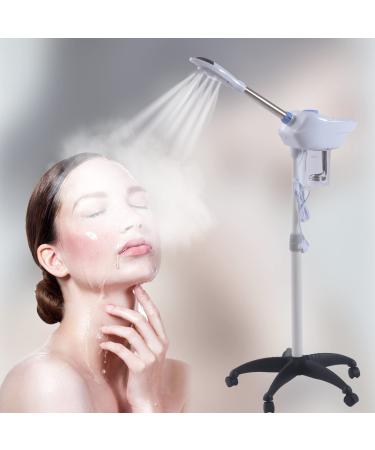 2 in 1 Facial Sauna Face Steamer Facial Vaporizer Ozone Aromatherapy Beauty Care Ozone Face Massage Spa 360° Rotating Nozzle