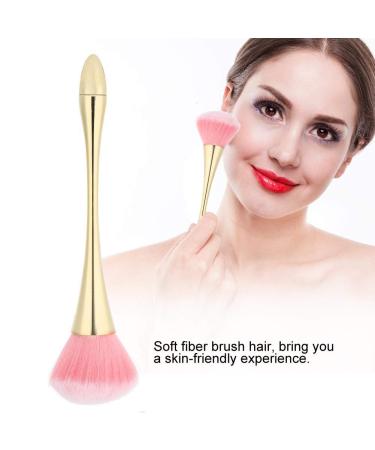 Nail Art Staubbrush - Manicure Tool for DIY Nail Cleaning | Fashion Gel Accessories - Pink Head & Gold Brush - Buy Online on GoSupps.com