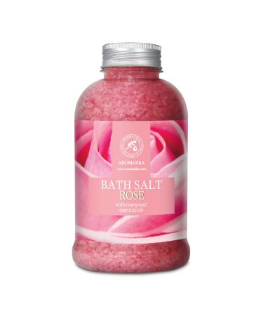 Rose Bath Salts 21.16 Oz - Natural Rosewood Oil & Rose Extract - Best for Relaxing - Good Sleep - Beauty - Bathing - Body Care - Wellness - Relax - Aromatherapy - Spa - De-Stress Bath Salts 600g