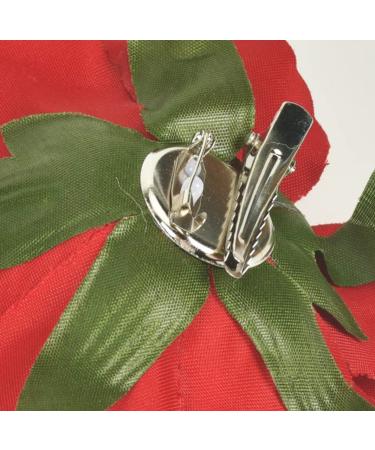 Red Flower Rose Brooch and Hair Clip Set for Women - Wedding Hair Accessories - Buy Online on GoSupps.com