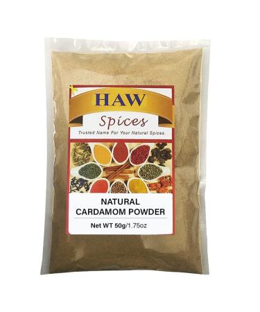 HAW Green Cardamom Powder 1.7 ounce, Ground Cardamom Powder (Elaichi Powder) | Fresh Spice, Natural Aroma for Your Food, Helps Digestion
