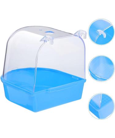 ULTECHNOVO Bird Cage Bath Tub Bird Shower Bathing Accessories Bird Bath for Parakeets Pet Toys Parakeet Cage Budgie Cage Accessories Pet Bird Bath Bird Bath Tub Small Bird Cage For Birds Blue - Buy Online on GoSupps.com