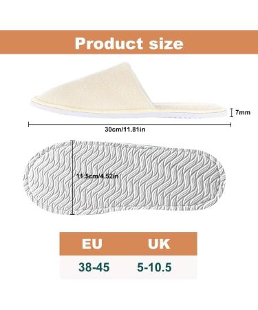 EQLEF Foldable Slip-Resistant Hotelslippers | Portable Bathroom & Spa Slippers for Men & Women - Beige (L/XL) - Buy Online on GoSupps.com