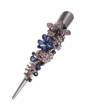 Lurrose Dark Blue Rhinestone Duckbill Clips for Women | Alligator Hair Clips | Long Beak Hair Clip - Buy Online on GoSupps.com
