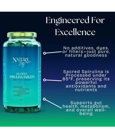 NaturalZing - 100% Pure Organic Spirulina Tablets | Non-GMO | Daily Greens | Vegan Superfood Protein & Antioxidant Support Rich in Phycocyanin Beta Carotene & Iron - 2000 Tablets (16 oz Bulk Pack) - Buy Online on GoSupps.com