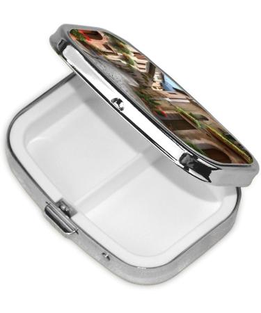 Buy Italian Town Street Printed Square Pill Box - Portable Travel Medicine Organizer - Buy Online on GoSupps.com