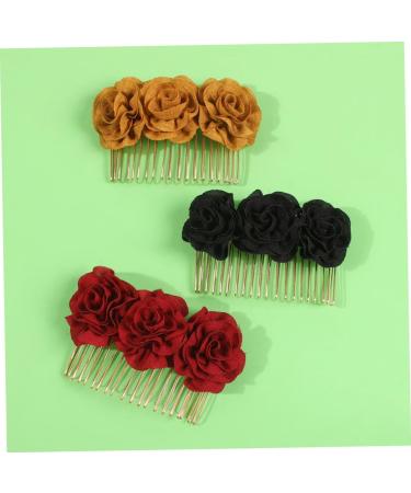 FRCOLOR Bridal Headpieces for Wedding Black Barrettes Hair Accessories for Prom Black Hair Clips Women's Hair Clips Barrettes for Women Floral Hair Accessories Blush The Flowers Miss - Buy Online on GoSupps.com