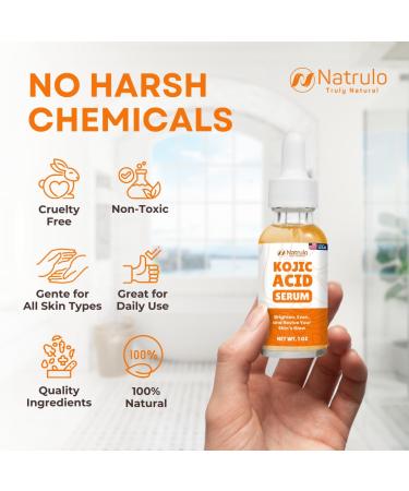 Kojic Acid Serum Dark Spot Remover for Face & Body Skin Brightening for Spots, Hyperpigmentation, Discoloration Facial Oil Reduces Acne, Scars, & Evens Tone Dark Spot Correcting Glow Serum - Buy Online on GoSupps.com