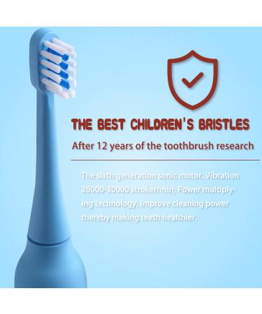 7AM2M Kids Electric Toothbrush with 4 Brush Heads | 3 Modes, IPX7 Waterproof, Smart Timer | Ages 3+ (Blue) - Buy Online on GoSupps.com