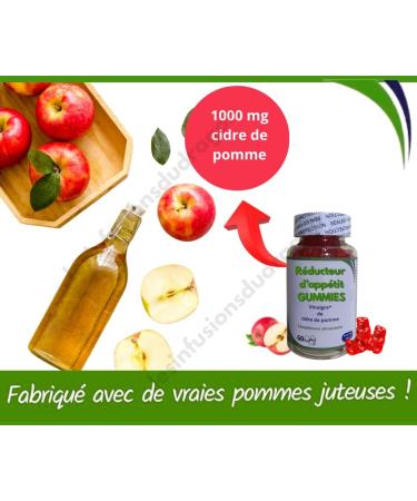  G n rique Meri.fr Apple Cider Vinegar Gummies Gummy Candies 60 Count - Buy Online on GoSupps.com