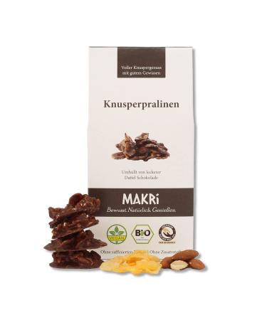 MAKRi ORGANIC Crunchy Pralines - Vegan Chocolate Krossies No Refined Sugar Fair Trade 6 Pieces - Perfect Guilt-Free Treats! - Buy Online on GoSupps.com