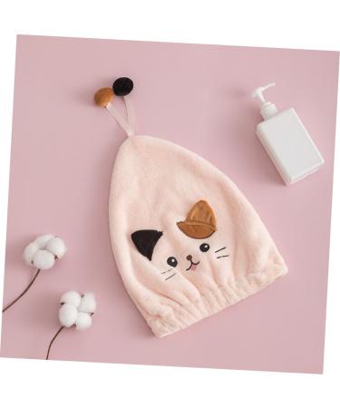 Ciieeo 2pcs Cat Dry Hair Cap Hair Towel Dry Hair Hat Cosmetiquera Hair Absorbent Cap Womens Bandana Supple Hair Caps Hair Turbans for Wet Hair Bath Hat Princess Hat Coral Fleece Thicken As Shown 33X27CM - Buy Online on GoSupps.com