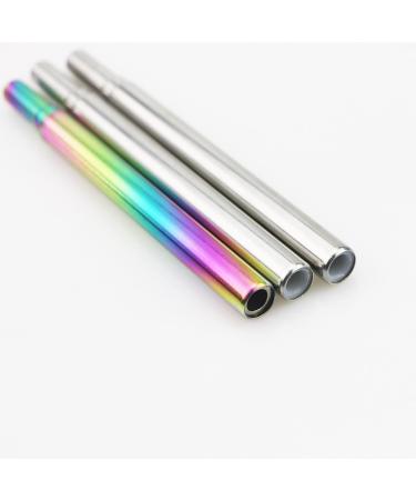 FJZFXKZL Straws Reusable Metal Straws Foldable Stainless Steel Straws Portable Keychain Telescopic Travel with Cleaning Brush Straws Straw (Color : Black-Black) - Buy Online on GoSupps.com