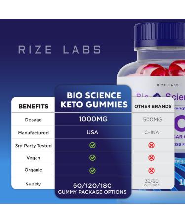 Bio Science Keto Gummies (5 Pack) - Weight Loss & Extra Strength ACV Formula | 300 Gummies for Advanced Weight Management - Buy Online on GoSupps.com