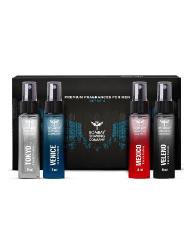 Bom-bay Shaving Company Perfume Kit For Men | Valentine's Day Gift for Men | Premium Fragrances for Men - 8ml x 4 | Gift for men/husband/boyfriend | long lasting perfume set for men
