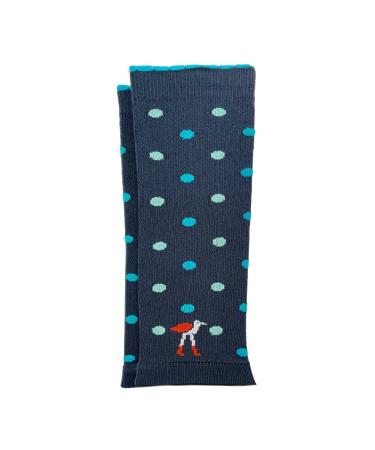 Athletic Compression Sleeve Supports Whole Lower Leg During Intensive Physical Workouts Footless 15-20 mmHg Graduated Compression Dots-A-Plenty Slate L/XL