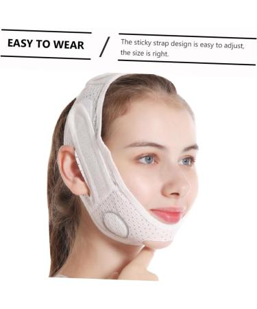 FRCOLOR 1pc Face Face Slimmer Breathable Band Double Chin Chin Cheek Band Facial Strap Nylon Mesh White Breathable Belt Woman - Buy Online on GoSupps.com