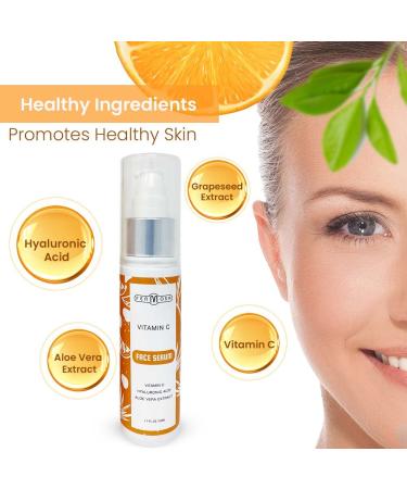 Fermosa Vitamin C Face Serum - Anti-Aging Hydrating & Brightening for Wrinkles Fine Lines & Dark Spots - International Shipping - Buy Online on GoSupps.com