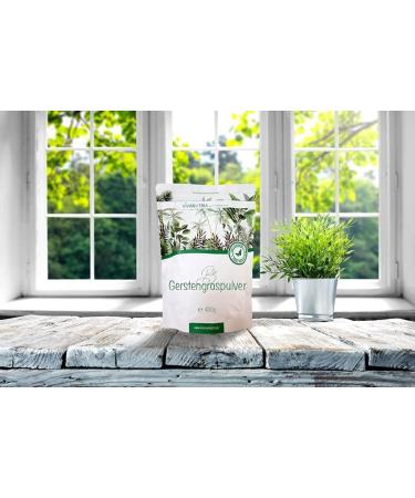 Buy Vivanutria Pure Organic Barley Grass Powder 400g - Raw Food Quality Vegan & Tested Organic with Analysis Certificate - 3-Month Pack from Germany - Buy Online on GoSupps.com