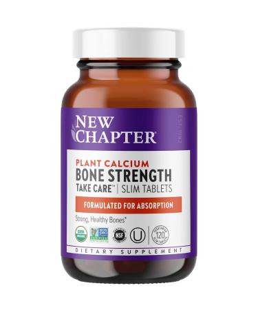 New Chapter Calcium Supplement  Bone Strength Organic Plant Calcium with Vitamin K2 + D3 + Magnesium, Vegetarian, Gluten Free - 120 Count (40 Day Supply) 120 Count (Pack of 1)