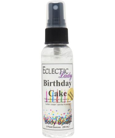 Birthday Cake Body Spray (Double Strength) 2 ounces Body Mist for Women with Clean Light & Gentle Fragrance Long Lasting Perfume with Comforting Scent for Men & Women Cologne with Soft Subtle Double Strength 2 Fluid Ounces