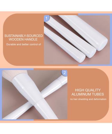 KINGMAS Angled Mini Concealer Brush | Kabuki Makeup Brush for Under Eye Contour Liquid Cream Powder | White Blending & Buffing Tool - Buy Online on GoSupps.com
