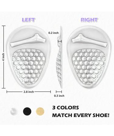 Metatarsal Pads for Women - Ball of Foot Cushions & Comfort Pads for Heels | Pain Relief for High Heel Wearers (Clear & Beige - Buy Online on GoSupps.com