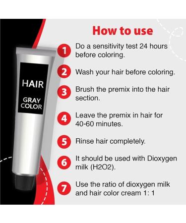 Silver Gray Natural Hair Dye Cream Gray Silver Color Cream Unisex Silver Hair Dye Fashion Permanent Color Cream Grey Permanent Hair Dye Silver Gray Natural Hair Color Cream 2PC - Buy Online on GoSupps.com