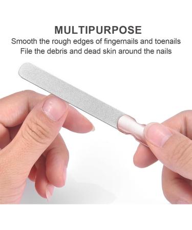 JOCXZI Professional Stainless Steel Double Sided Nail Files for Women and Men Salon or Travel Reusable Manicure Files for Natural Nails Ideal for Home Use - Buy Online on GoSupps.com