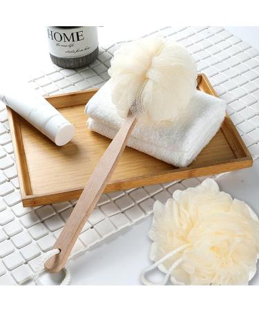JulaJuyo Shower Back Scrubber Loofah Set with Long Handle Body Brush & Bath Sponge - Exfoliating Shower Tool for Men, Women & Elderly - Buy Online on GoSupps.com