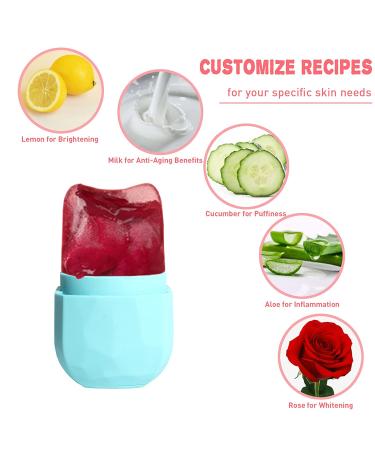 Vanalia Ice Roller for Face and Eye Gua Sha Massage - Facial Beauty Tool with Silicone Mold - Blue - Buy Online on GoSupps.com