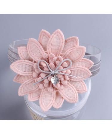Girls Lace Flower Headbands - Soft Stretch Hair Accessories (2 Pack Pink & White) - Buy Online on GoSupps.com