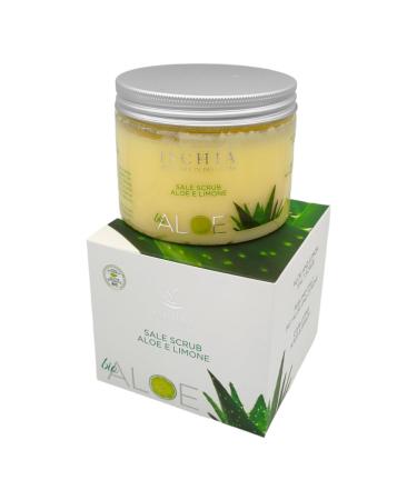 Ischia Sorgente di Bellezza ISB - Aloe and Lemon Scrub Salt "Organic Aloe" 500 ml with Organic Aloe Vera and Thermal Water from the island of Ischia