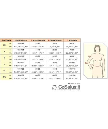 CzSalus Flat Knit K1 Long-Sleeved Women Compression Vest - Alleviate Lipoedema & Lymphoedema - Black X-Large - Buy Online on GoSupps.com