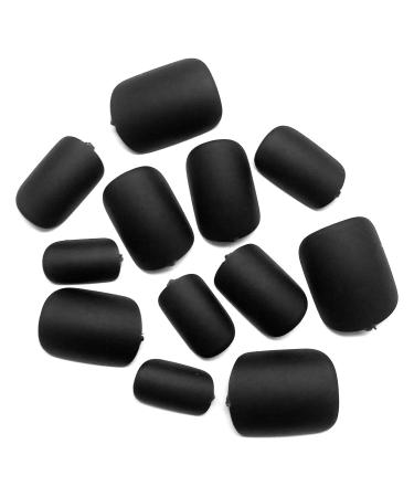 LuckForever 240pc Black Matte Square Press-On Nails | Short Fake Nails & Adhesive Tabs for Women & Girls - Stunning Acrylic Nail Tips - Buy Online on GoSupps.com