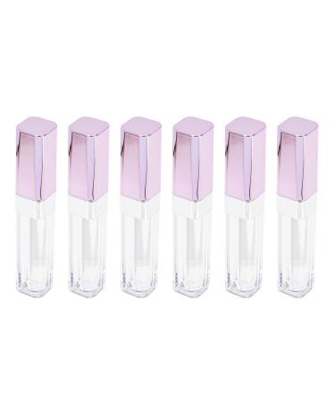 Beaupretty 6pcs Empty Eyelashes Transparent Mascara Eyelash Oil Bottles Lip Bottle Purple Abs Tube Empty Bottle