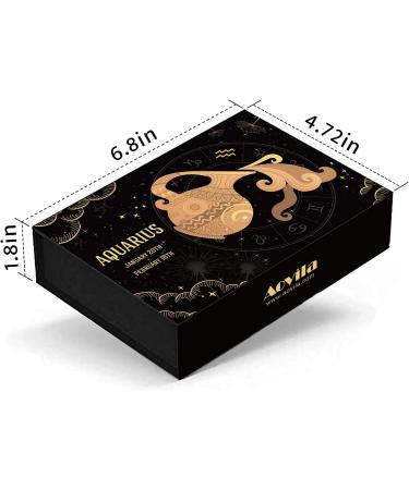 Aovila Aquarius Crystals Set | Zodiac Gift & Birth Stones with Horoscope Box | Healing Astrology Crystals - Buy Online on GoSupps.com