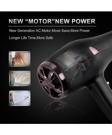 Professional Hair Dryer Quiet Hairdryers with 2 Nozzles Lightweight Power Blow Dryer Fast Dry 2 Speed 3 Heat Cool Shot Setting Long Cable AC Motor Fast Drying Time and Frizz Free Shine 2000W Small - Buy Online on GoSupps.com