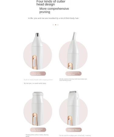 4-in-1 Bikini Trimmer for Women | Wet/Dry Body Shaver with Interchangeable Heads | USB Rechargeable & Waterproof Groomer for Hair Removal - Buy Online on GoSupps.com