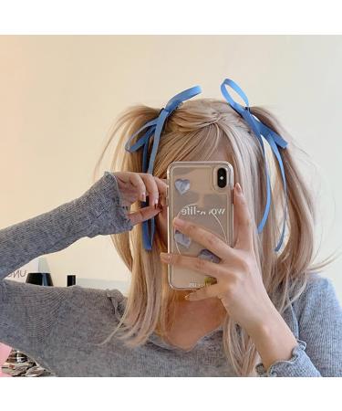 JSGHGDF Ribbon Hair Clip Long Ribbon Hairpins Sweet Hairclips Hair Barrettes for Women Side Styling Red pair - Buy Online on GoSupps.com