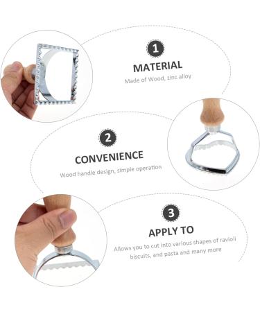 OUNONA 6 Pcs Baking Utensils Frying Wedding Bouquet Accessories Cookie Molds Cast Iron Pan Bunuelos Baking Tools DIY Pasta Maker Donut Dough Pasta Mold Supplies Wood Biscuit Silverx2pcs 11x7.cmx2pcs - Buy Online on GoSupps.com