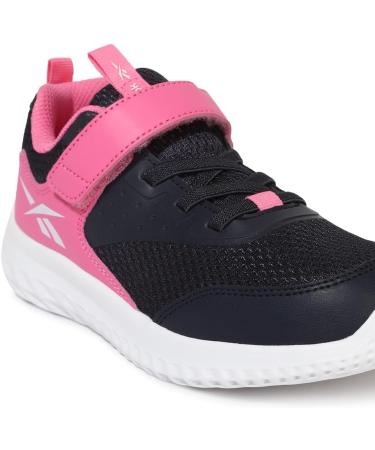Reebok Girl's Rush Runner 4.0 Alt Sneakers - 2 UK Child - Vector Navy/True Pink/Lucid Lilac - Buy Online on GoSupps.com