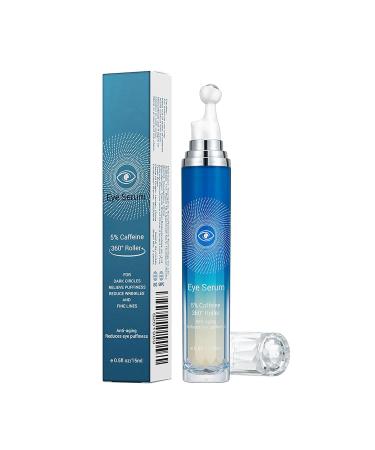 5% Caffeine Eye Serum | 360 Rollerball for Dark Circles Puffiness & Wrinkles - Under Eye Treatment for All - Buy Online on GoSupps.com