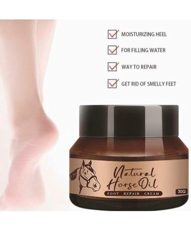 Natural Horse Oil Foot Repair Cream - Anti Cracking Skin Moisturizer for Rough Dry & Cracked Heels - 3PCS for Men & Women - Buy Online on GoSupps.com