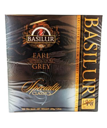 rumarkt Basilur Earl Grey Premium Pack of 100 Black Tea Bags