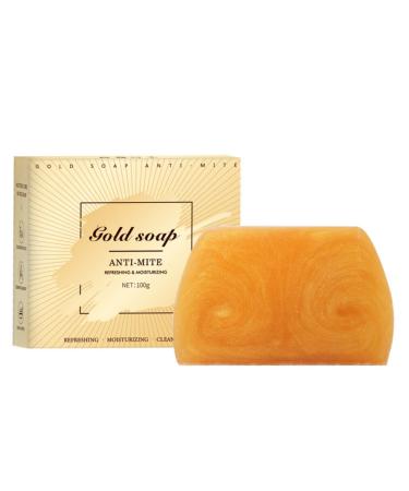 Gold Soap Bar Natural Soap Handmade Soap Face Soap Bar Body Soap Bar Cleansing Soap Bars Cleaning Bars of Soap for Hand Wash & Body Refreshing Antifungal Soap Moisturizing Bathing Bar